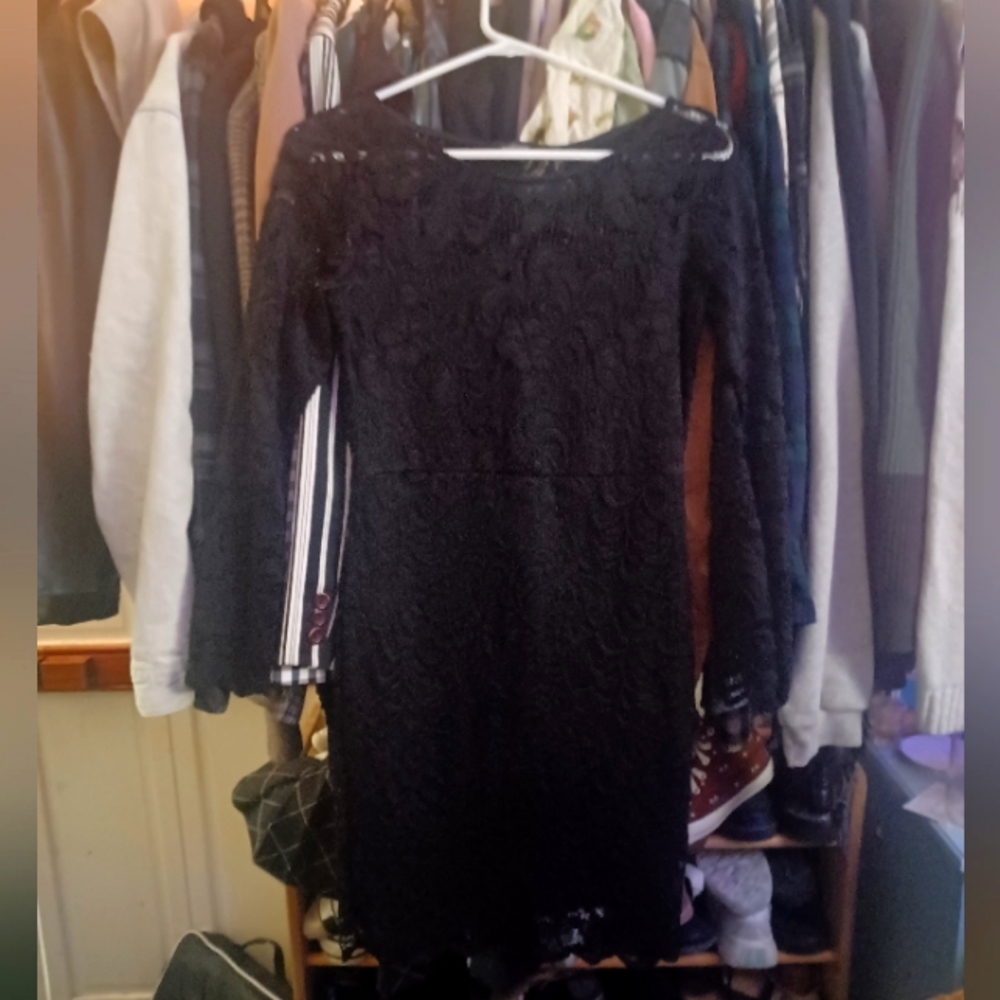 Ambiance, medium, black lace cocktail dress